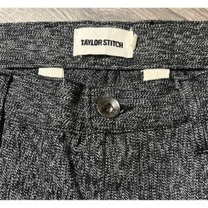 Taylor Stitch Salt/Pepper Charcoal Denim Button Fly Camp Pant Jean Sz 29 (30x31)